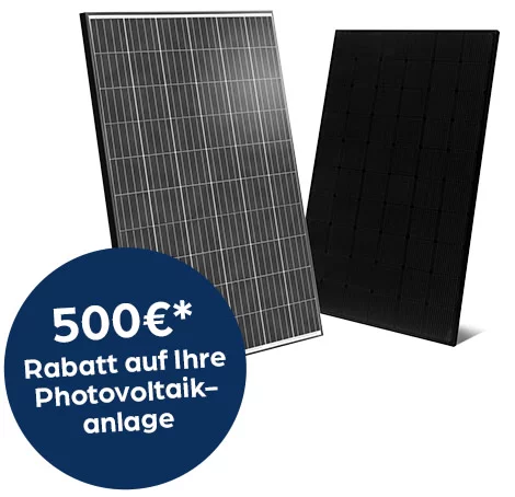 500 Euro* Rabatt auf ihre Photovoltaikanlage