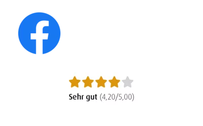 4 Sterne Facebook-Bewertung 